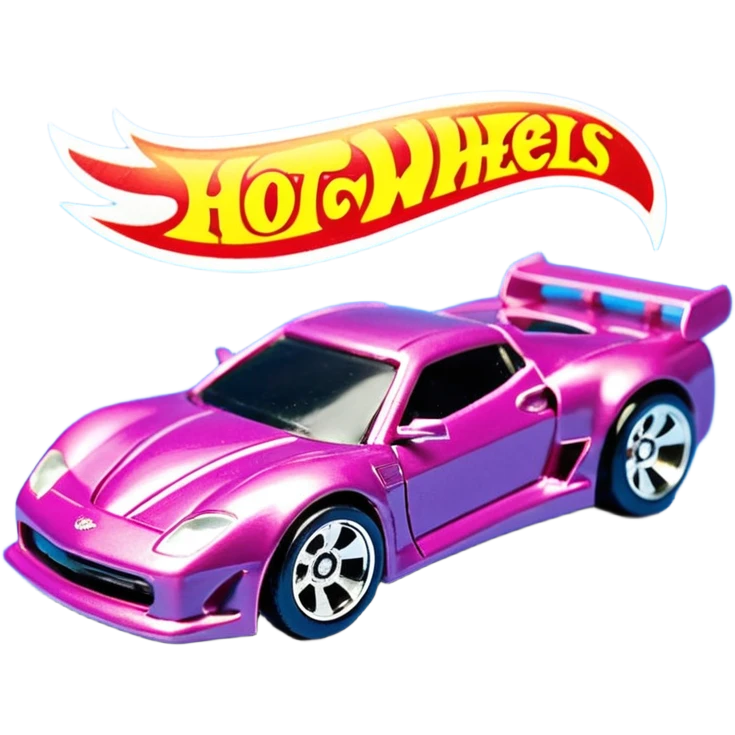 Машинка HotWheels розового цвета в классической упаковке HotWheels. emoji