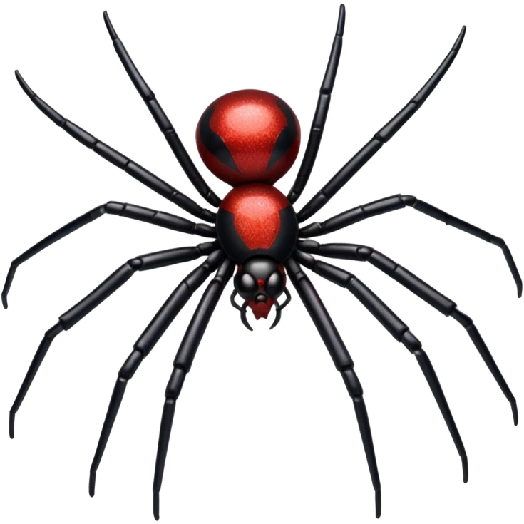 Glitter black widow emoji