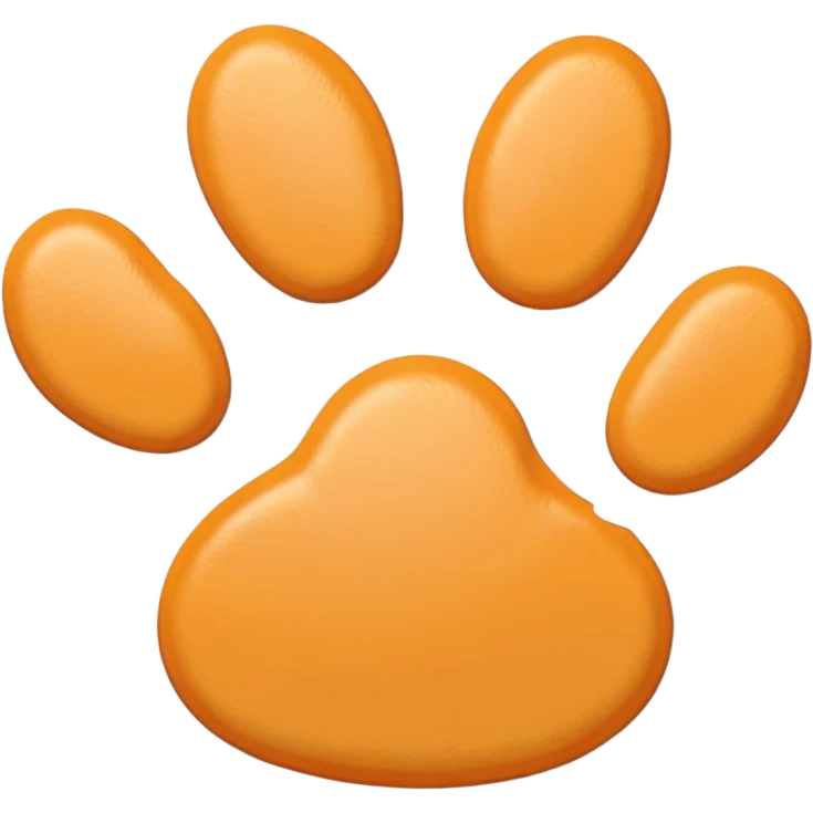 a very light pale pastel yellow-orange pawprint emoji