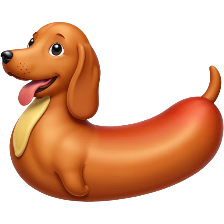 A Weiner without a bun emoji