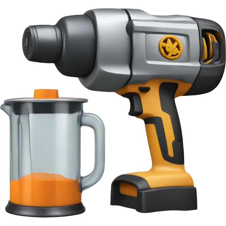 A rotary hammer marries a blender emoji