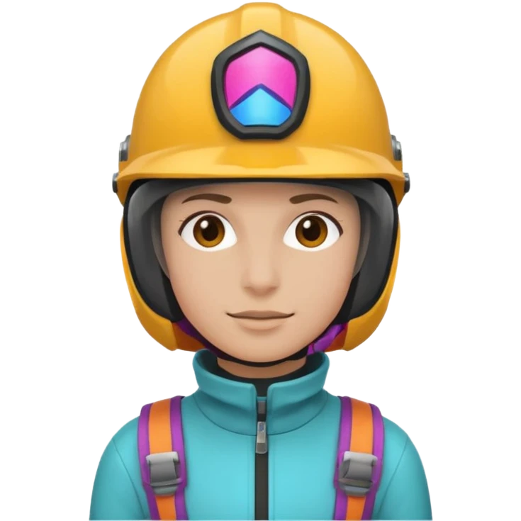 Colorful Helmeted Traveler emoji