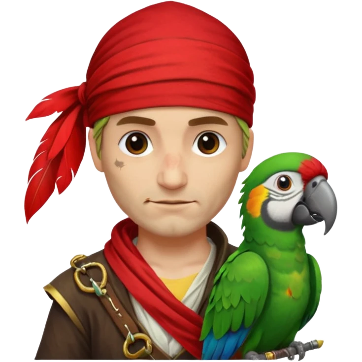 pirate and parrot emoji