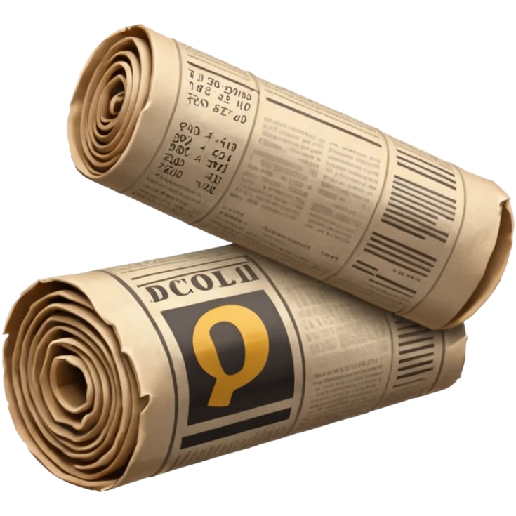 rolled up newspaper emoji