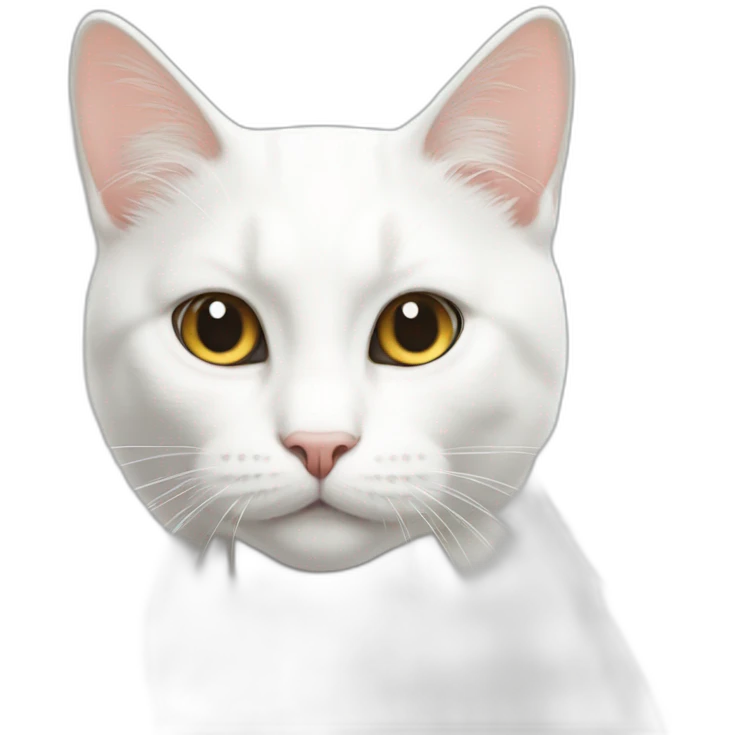 White cat why meme  emoji