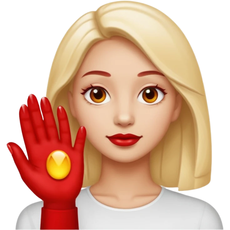 red manucure emoji
