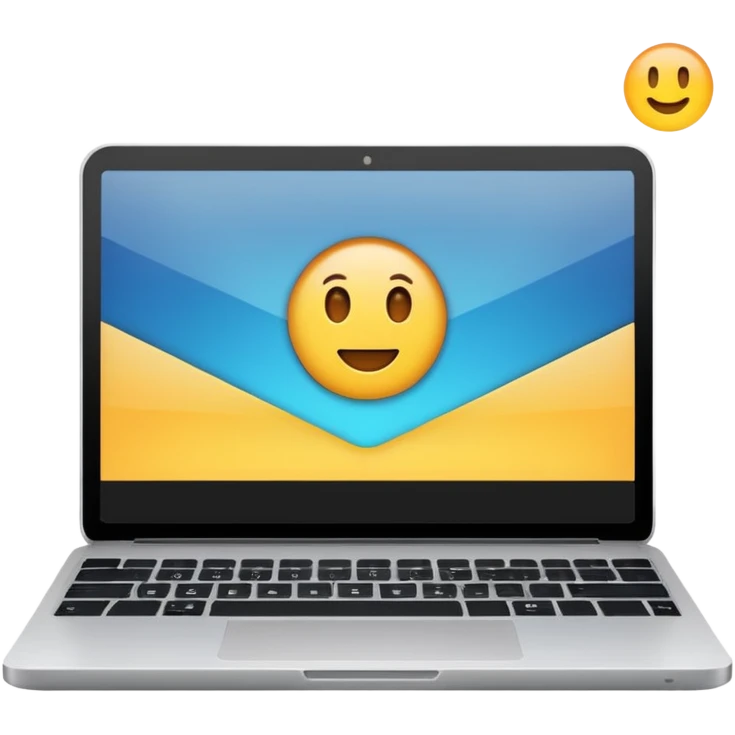 laptop with “1C” on the screen emoji