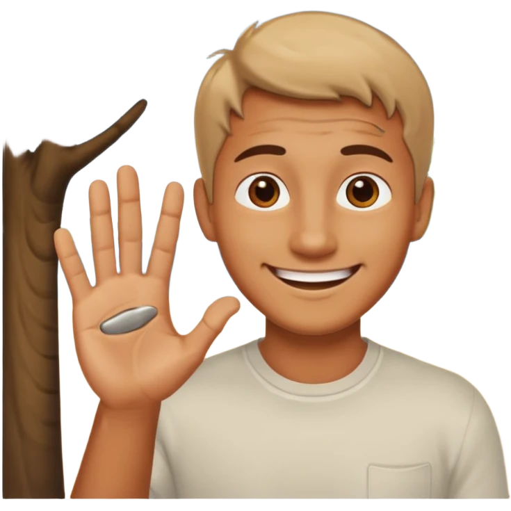 gülen adam eliyle delik yapıyor emoji