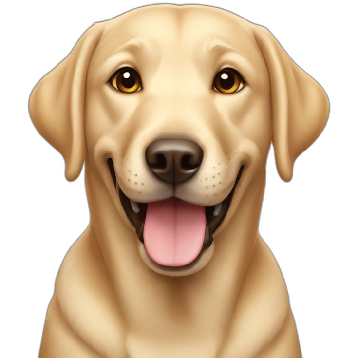 Labrador smiling emoji