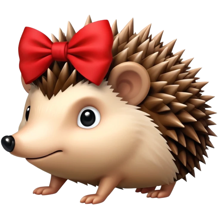Hedgehog with a bow  emoji