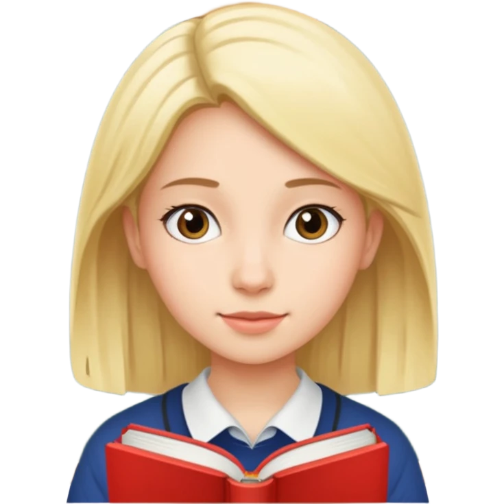 Девушка, которая готовится к IELTS с книгами от Cambridge emoji