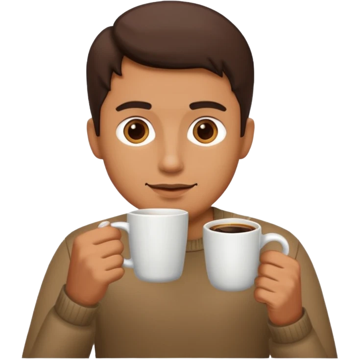 man drinking coffee emoji
