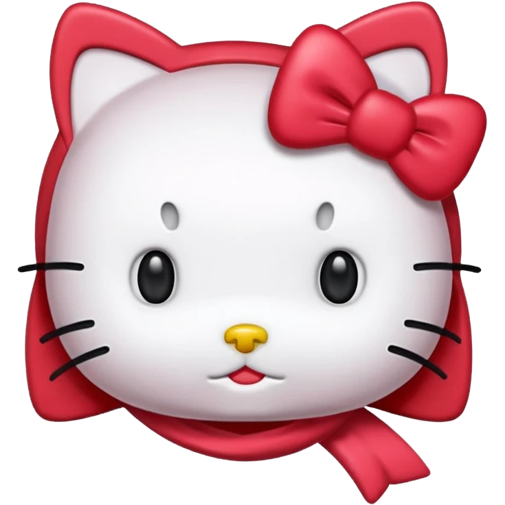 Hello Kitty cabeza rojo emoji