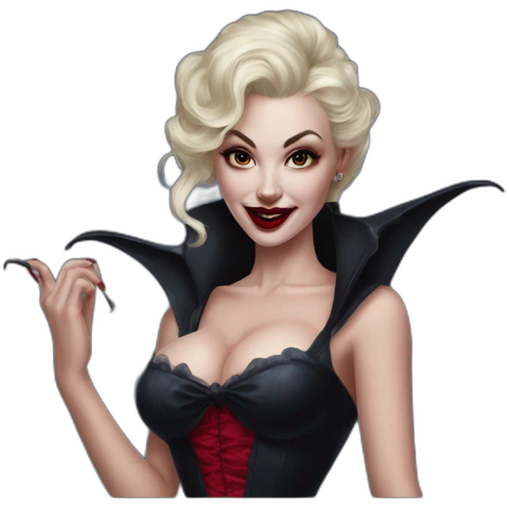 vampire pinup hyperrealistic emoji