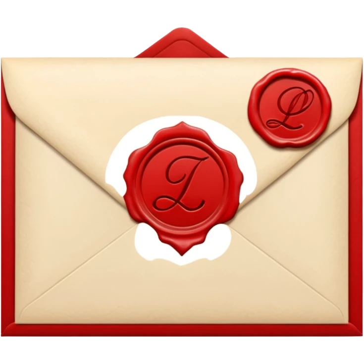 Cream-colored romantic Letter Envelope  emoji