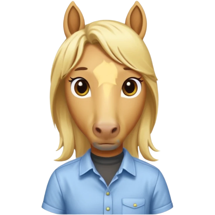 blonde horse with shirt  emoji