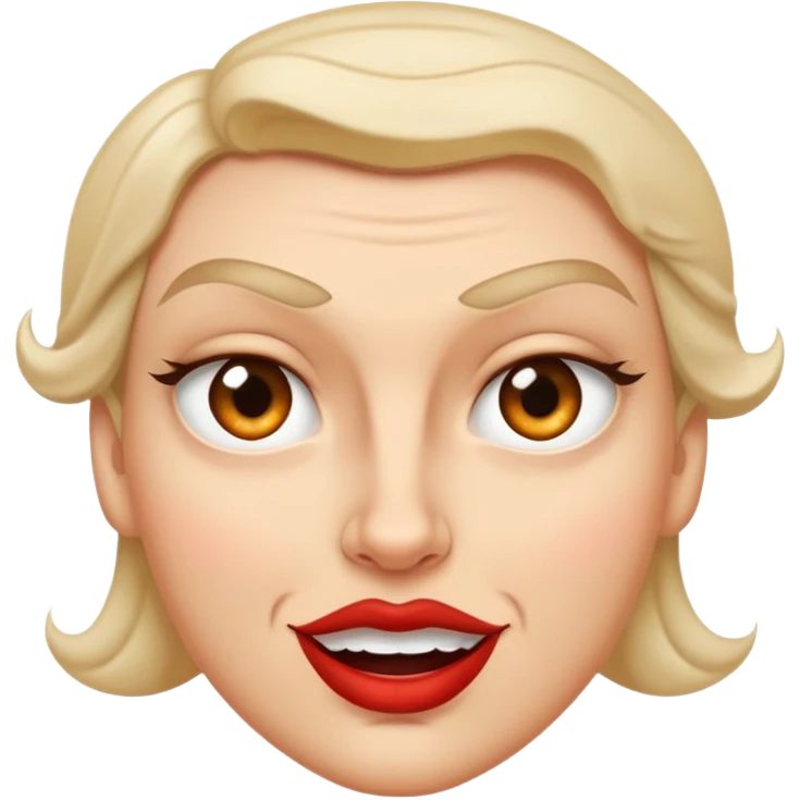 A spiteful face looks tight and sharp—eyebrows slightly lowered, lips curled in a smirk or pressed in a smug line, with eyes that glare or narrow with defiance or satisfaction emoji
