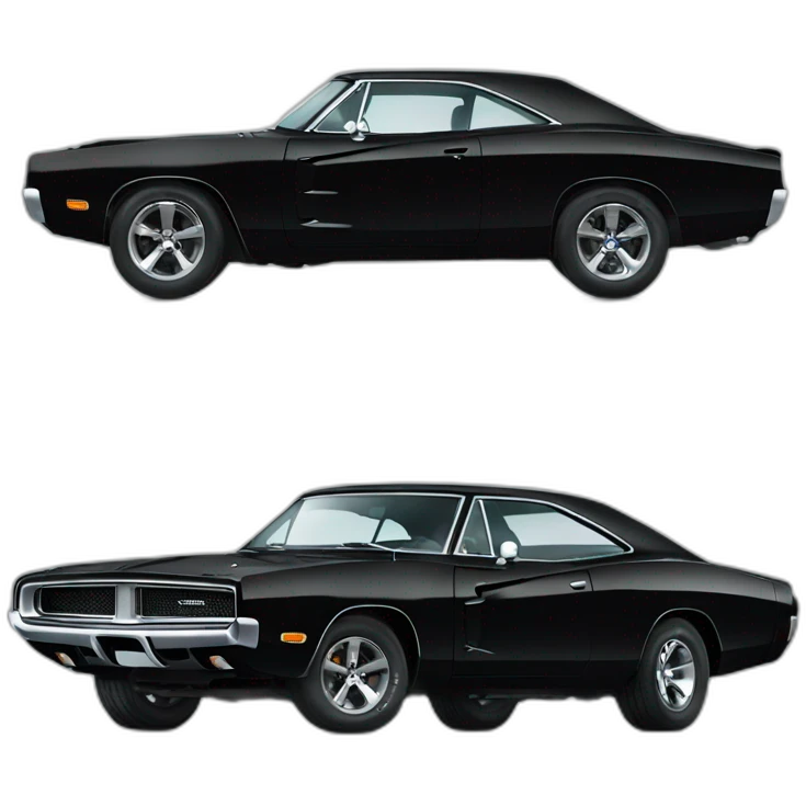 car black dodge charger emoji