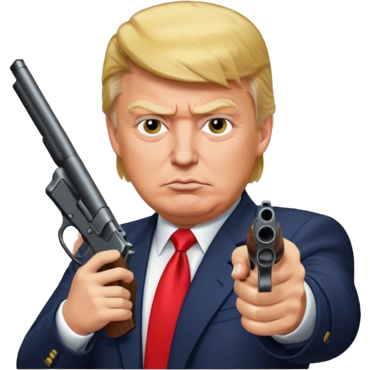 trump shooting a gun emoji