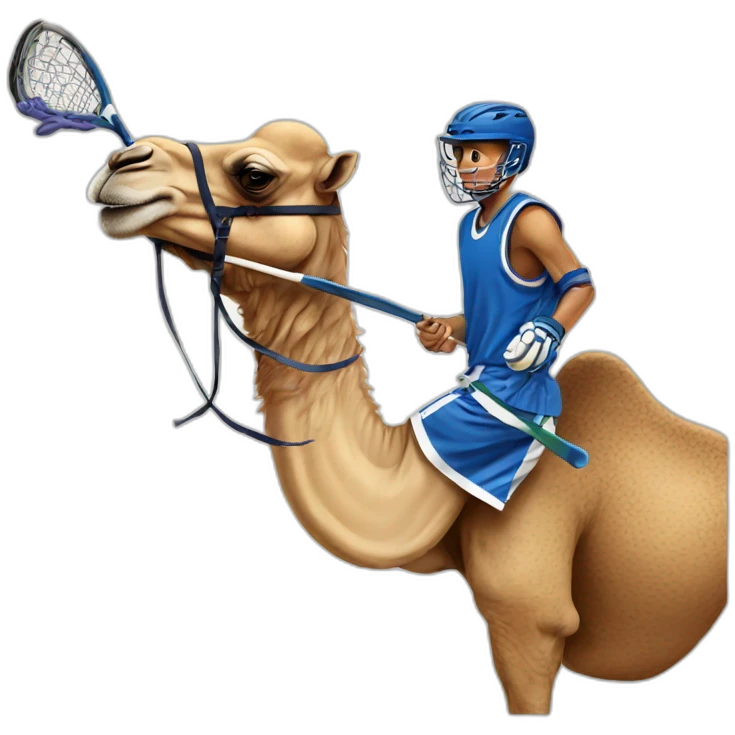 Camel playing lacrosse emoji