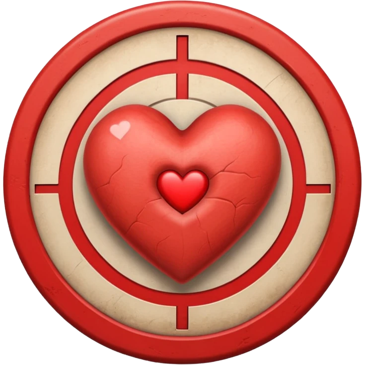 heart in the middle of the target emoji