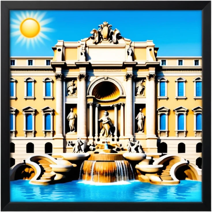 trevi fountain view from up above emoji