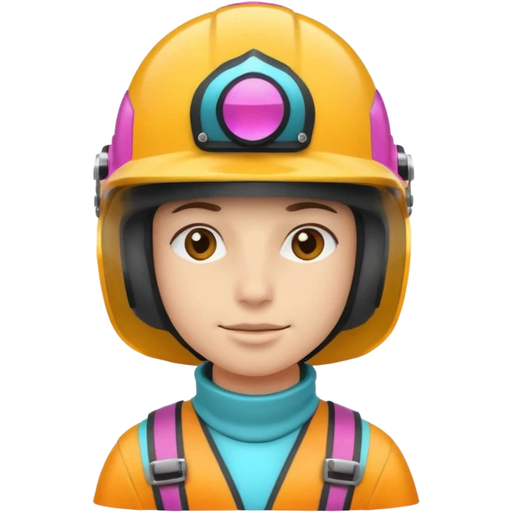 Colorful Helmeted Traveler emoji
