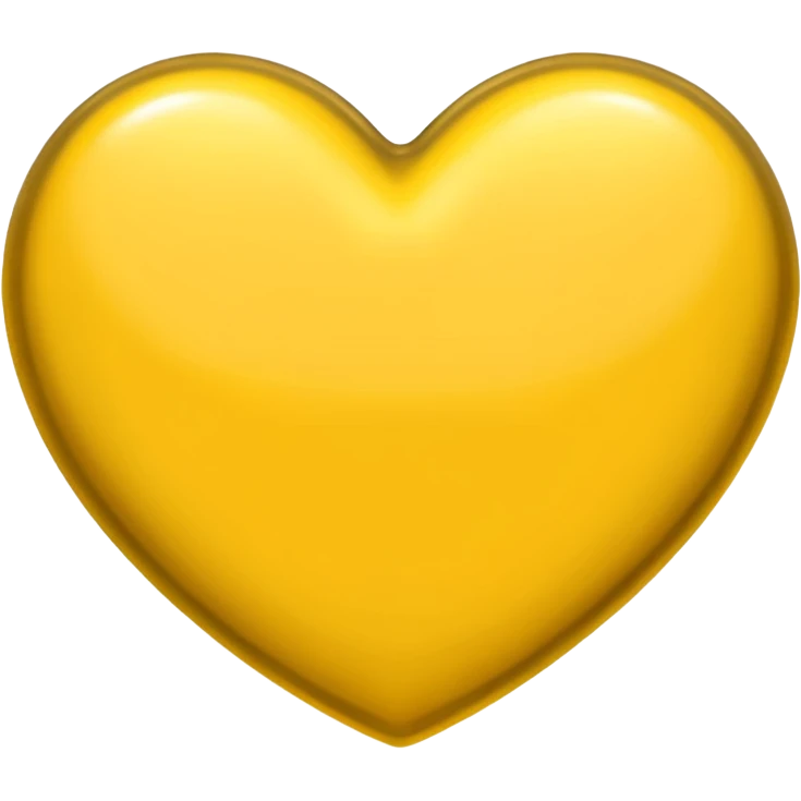 heart with a metallic yellow finish emoji