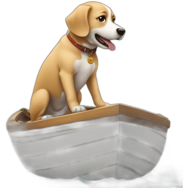dog on boat emoji