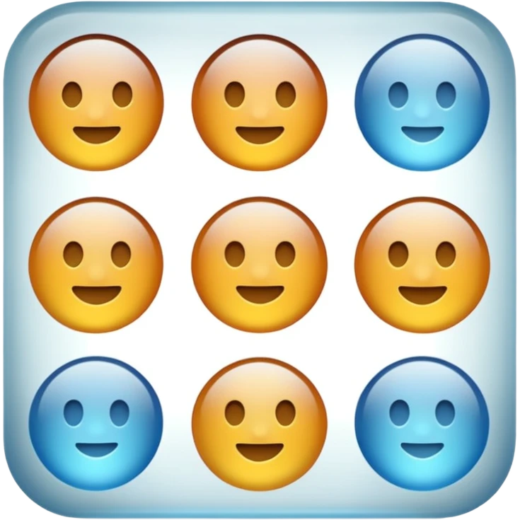 AI matte glass transluscent image generator emoji
