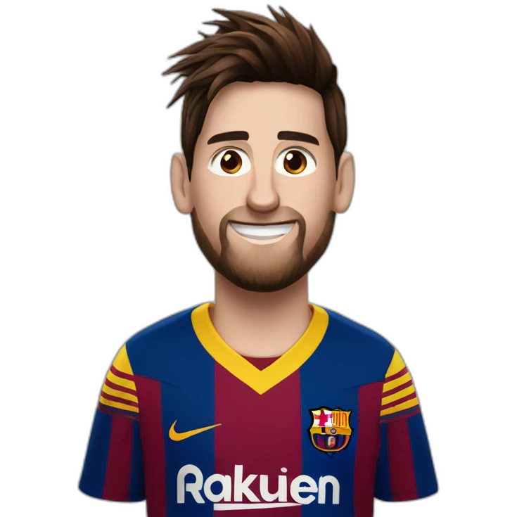 Messi cheveux long emoji