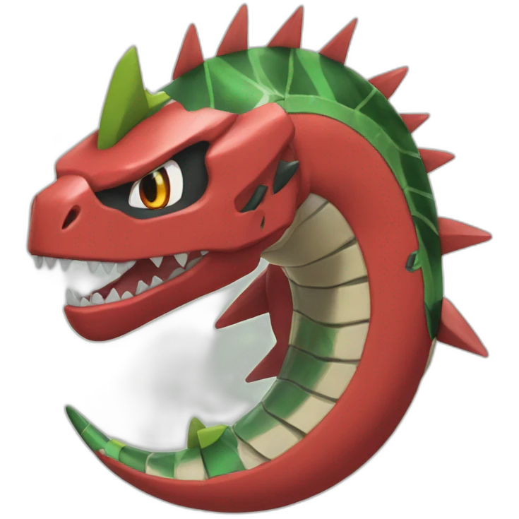 primal groudon with a rayquaza on his neck emoji