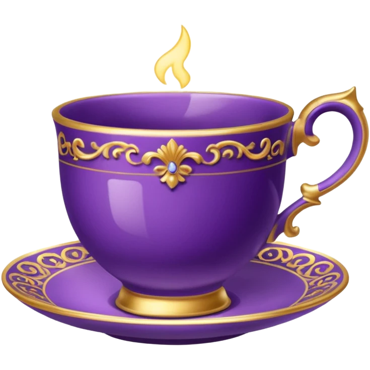 Fancy purple teacup emoji