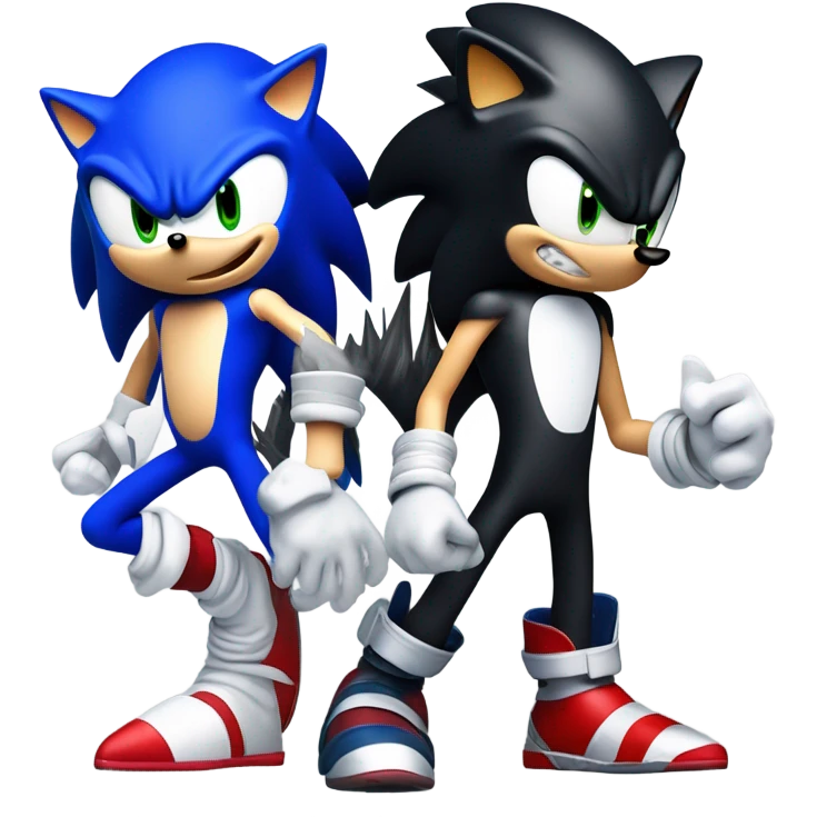Sonic vs shadow emoji