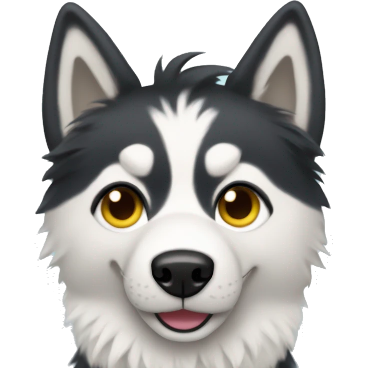 Husky wearing tutu emoji