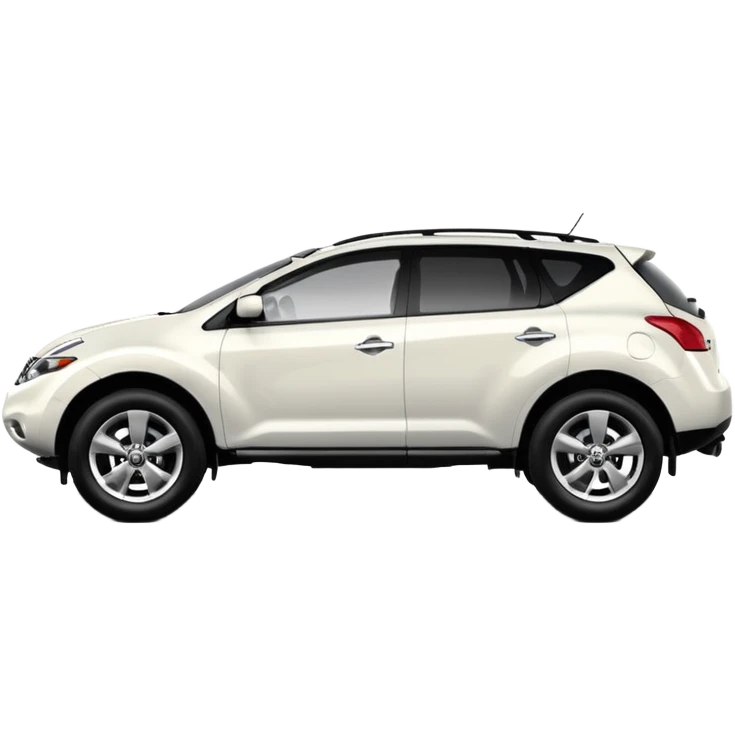 2013 white nissan murano with black interior side view emoji