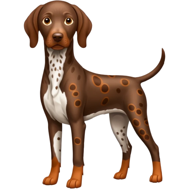 orange spotted german short haired pointer emoji