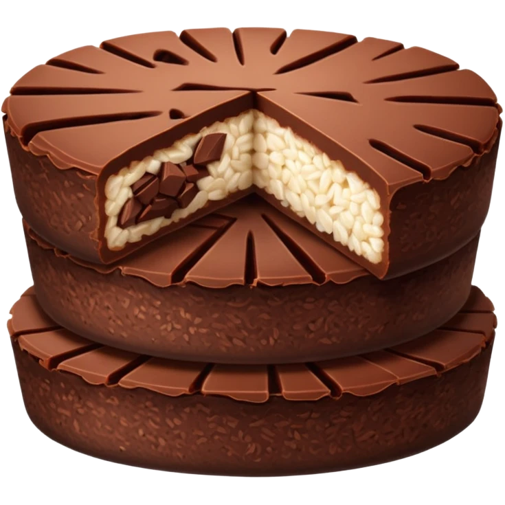 chocolate rice cake slices emoji