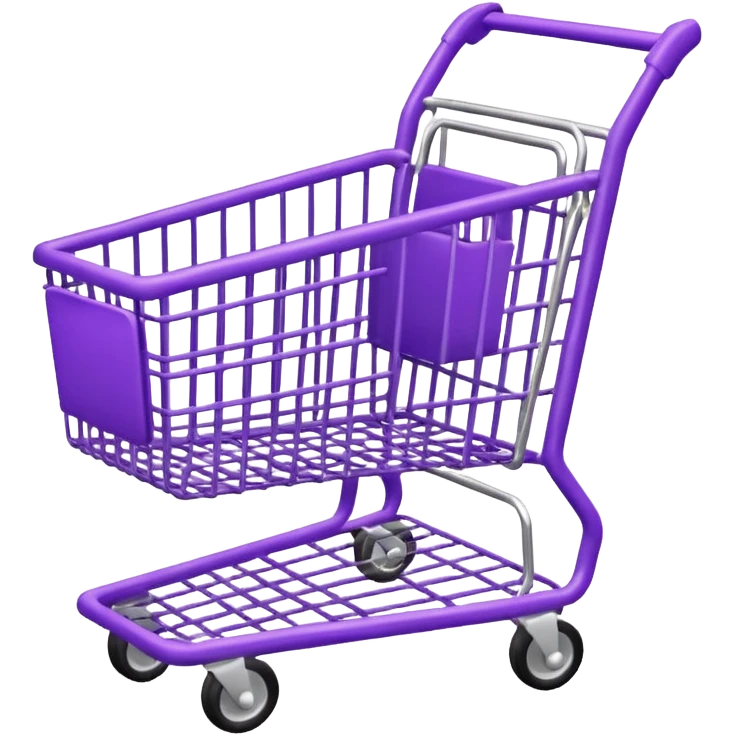 purple shopping cart emoji