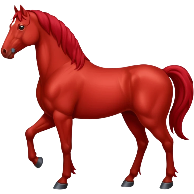 Deep Red horse emoji
