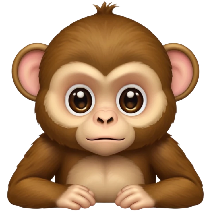 Cute Grumpy monkey emoji