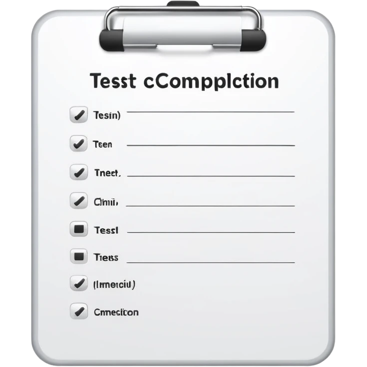 test completion sheet emoji