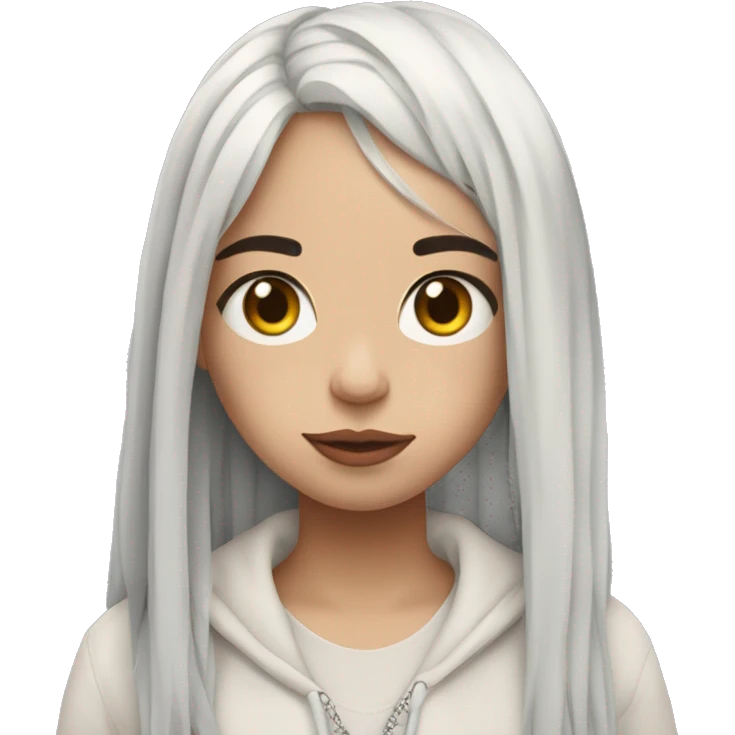 Uma menina parecida com a Billie Eilish  emoji