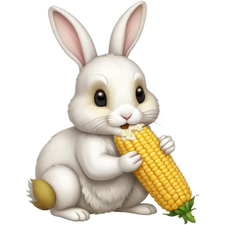 rabbit eating corn emoji
