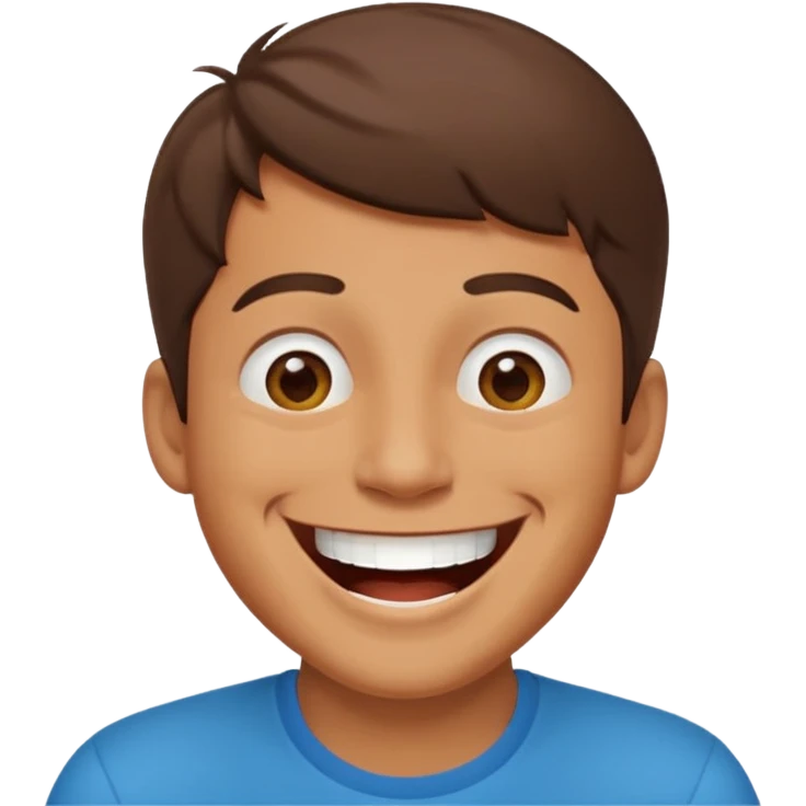 man making fun emoji