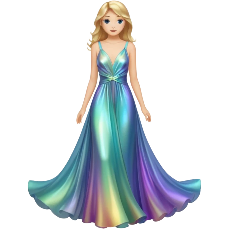 Iridescent  gown emoji