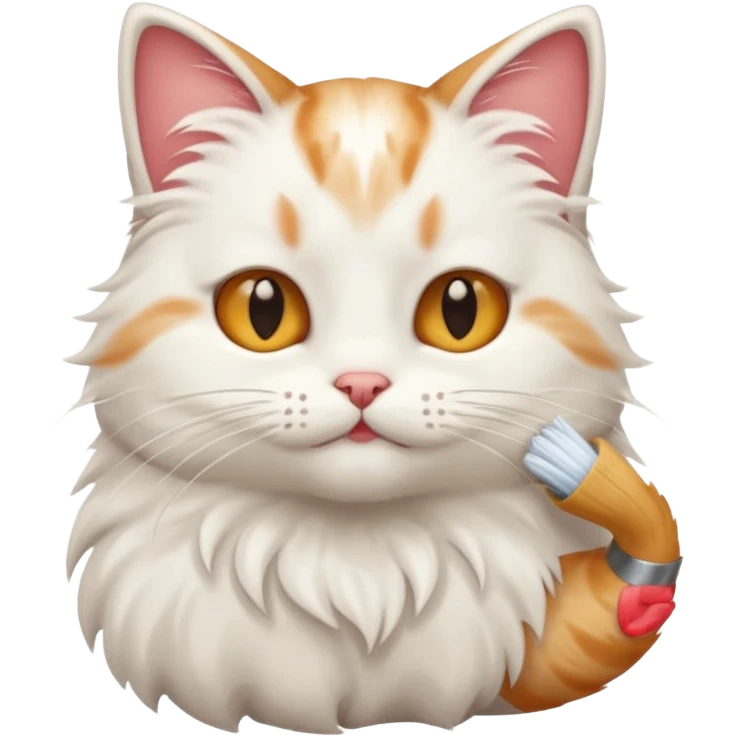 Cat cleaning emoji