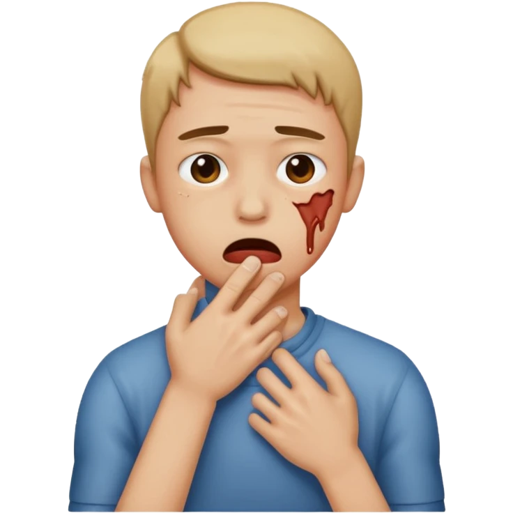 a person choking / strangling themselves  emoji