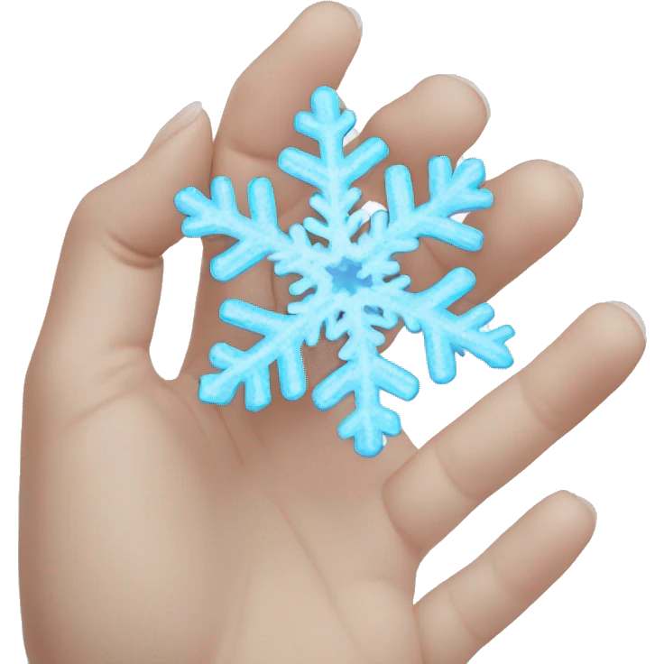 snowflake on finger emoji