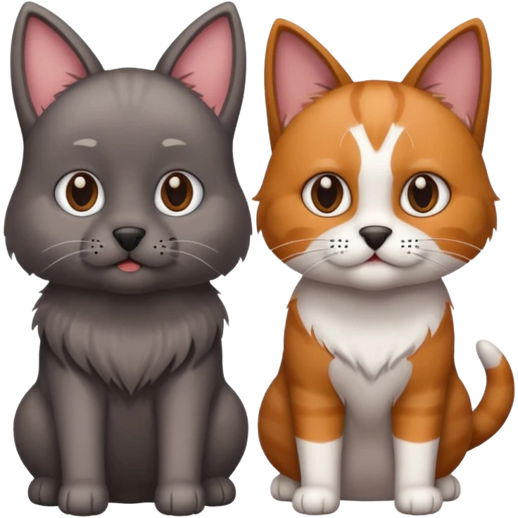 кошка и собака emoji